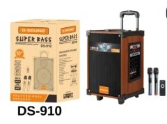 D-SOUND DS-910 3 KANAL ŞARJLI+BLUETOOTH+2 TELSİZ MİKROFONLU SAZ GİTAR ANFİSİ