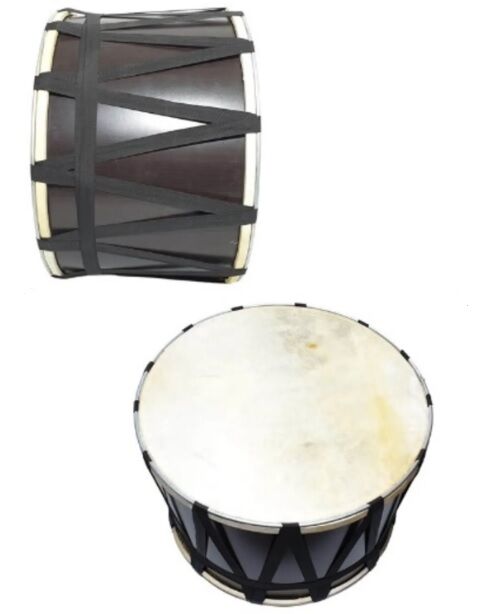 KD-45HPS KONTRAPLAK DAVUL SİYAH KAYIŞLI HAYVAN DERİLİ 45 CM