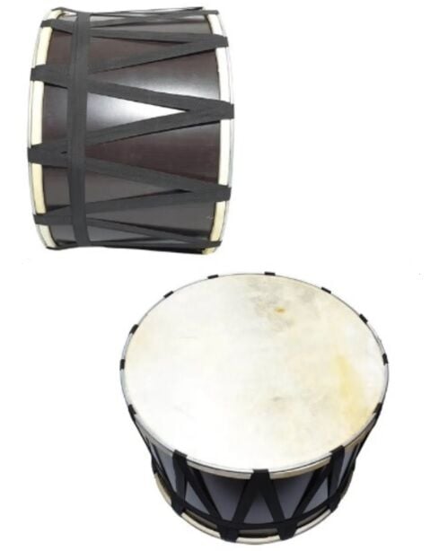 KD-50HPS KONTRAPLAK DAVUL SİYAH KAYIŞLI HAYVAN DERİLİ 50 CM