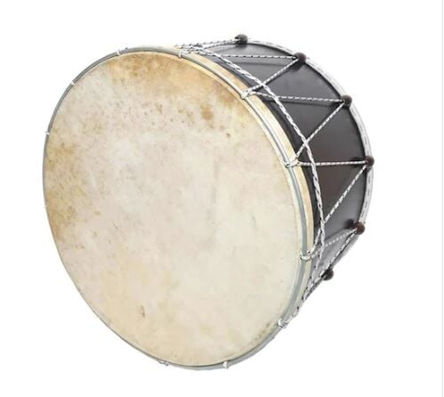 KDB-50HP ASMA DAVUL KONTRAPLAK 50 CM HAYVAN DERİ İPLİ BONCUKLU