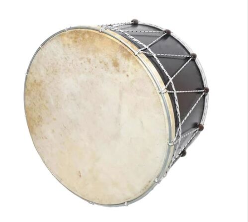 KDB-50HP ASMA DAVUL KONTRAPLAK 50 CM HAYVAN DERİ İPLİ BONCUKLU