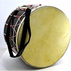 KD-50HP KONTRAPLAK DAVUL KIRMIZI BONCUKLU HAYVAN DERİLİ 50 CM