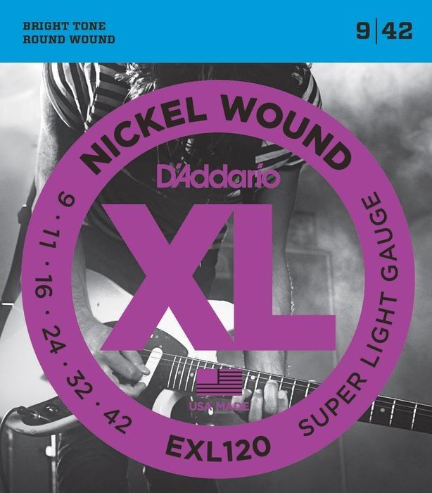 DADDARİO EXL120 SÜPER LİGHT TAKIM TEL ELEKTRO GİTAR TELİ 009-042