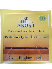 AKORT DİVAN SAZ TELİ PASLANMAZ 0.25 BAM BAMLI