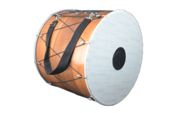 AHŞAP KASNAK METAL GERGİLİ DUPONT DERİ PROFESYONEL ASMA DAVUL 50X40 CM