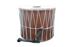 AHŞAP KASNAK İP GERGİLİ HAYVAN DERİ PROFESYONEL ASMA DAVUL 50X38 CM