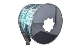 AHŞAP KASNAK RENKLİ İPLİ ASMA DAVUL PROFESYONEL 50X40 CM