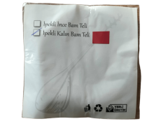 AKORT 0.50 KALIN BAM TELİ KALİTELİ BEYAZ DÜZİNE 12 ADET