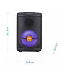 D-SOUND DS-08 ŞARZLI TELSİZLİ 8''TAŞINABİLİR SES SİSTEMİ KABLOSUZ MİKROFON
