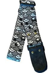 LİLYA DESENLİ TASARIM GİTAR ASKISI