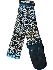 LİLYA DESENLİ TASARIM GİTAR ASKISI