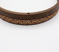 CDG-42 GİZLİ ALYAN AKORTLU DUPONT DERİLİ BENDİR 42 CM KILIF HEDİYE