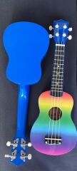 MADRİD COLORFUL SOPRANO UKULELE GÖKKUŞAĞI DESENLİ