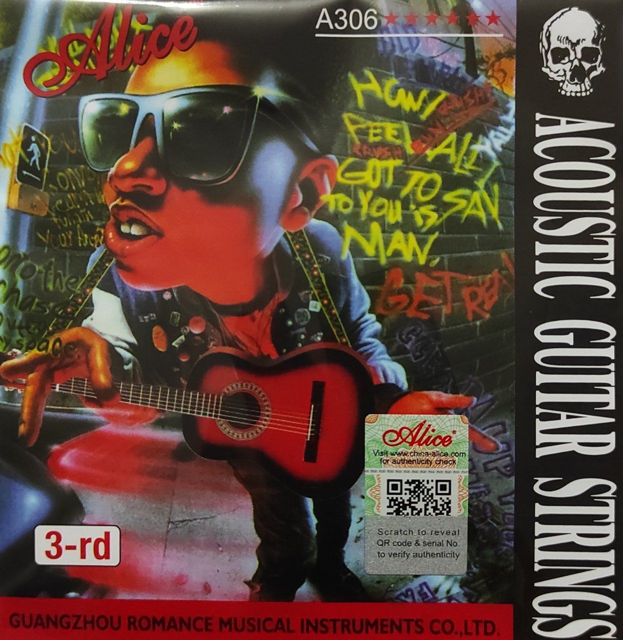 ALİCE A306XL-3 AKUSTİK GİTAR TELİ 3 NO SOL