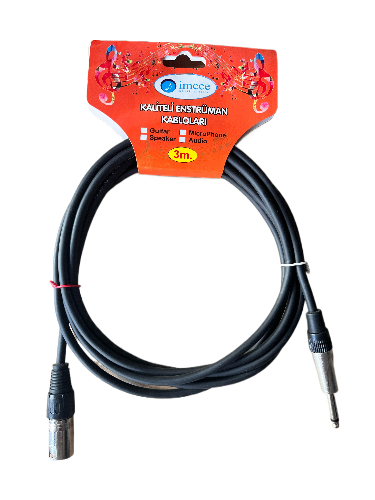İMECE MAC3PXM BK AUDİO MONO ERKEK KABLO 3 METRE SİYAH